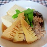 タケノコと豚肉の肉豆腐